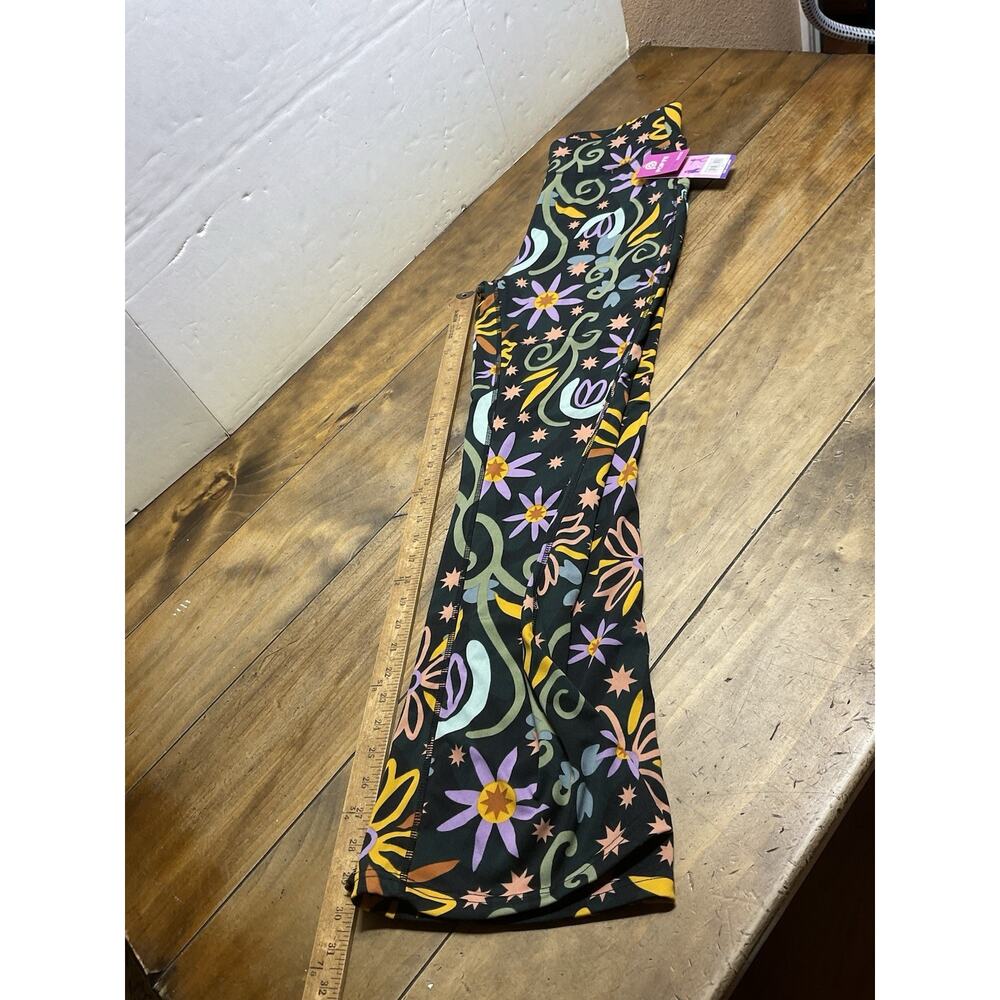 NWT POP Fit XL High Rise Flora Bootcut Pull On Leggings / Pants Multicolor - Picture 9 of 9